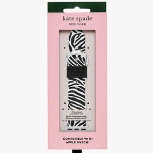 Kate Spade Zebra Stripe Silicone Band For Apple or Galaxy Watch, New-in-Box